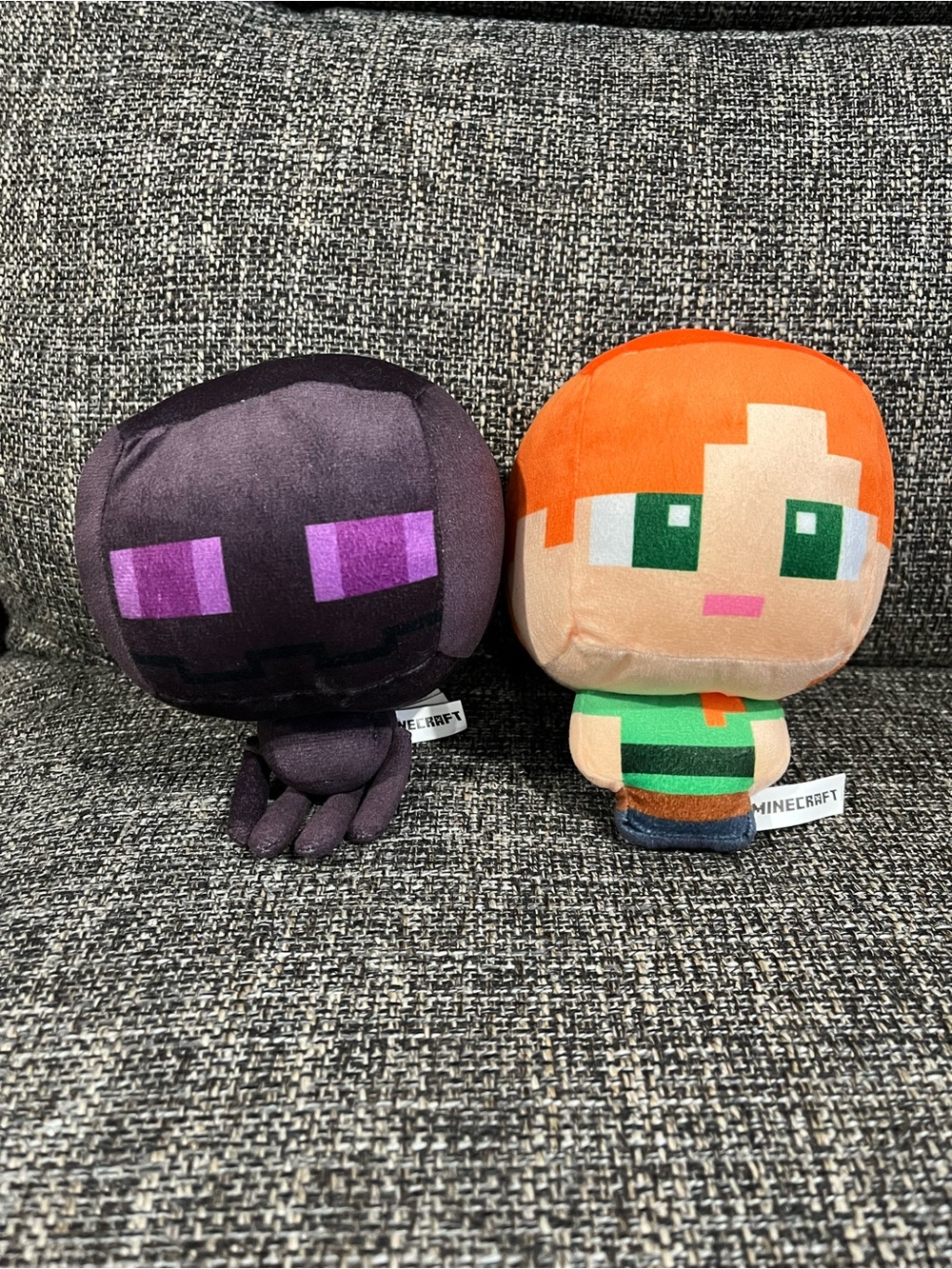 2 Minecraft Plushies Alex & Enderman Chibi